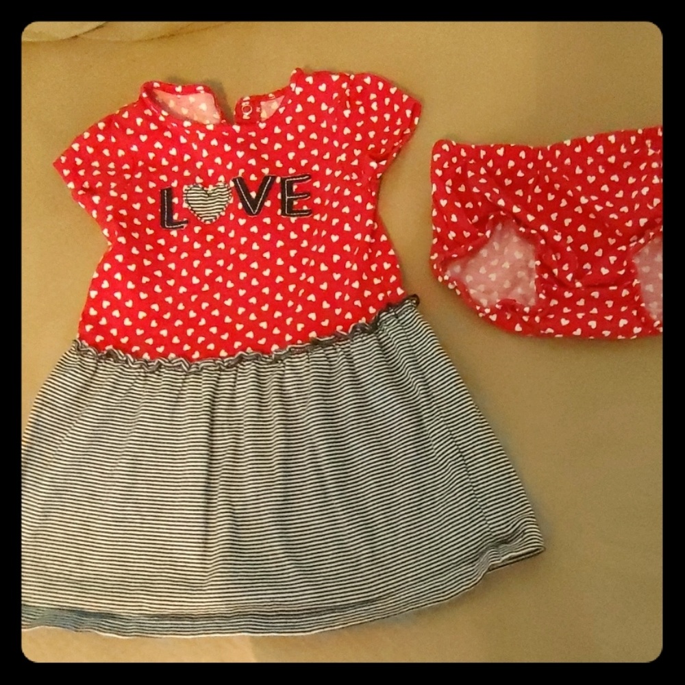 Toddler dress and bloomer set.